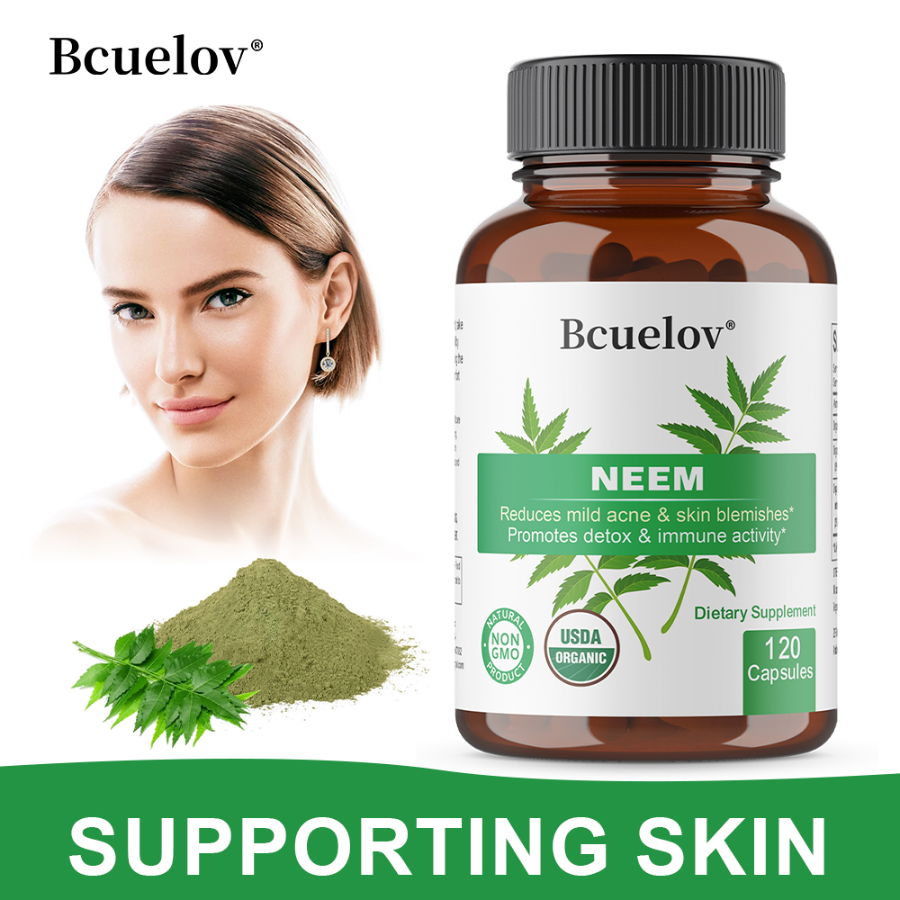Herbal Wellness Supplement - Kapsul Daun Neem Organik, Suplemen Antioksidan