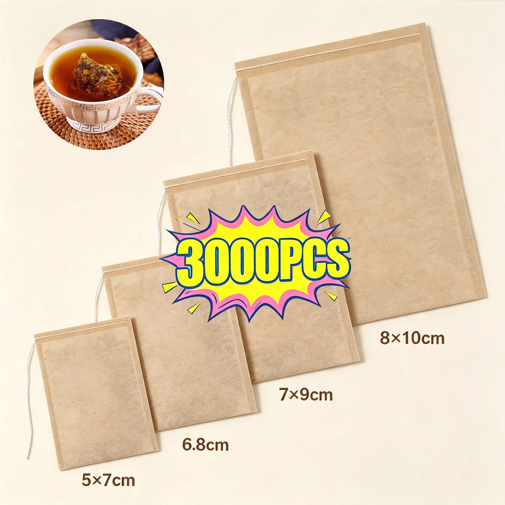 Herbal Wellness Supplement - 100/3000Pcs Kantong Saringan Teh Sekali Pakai